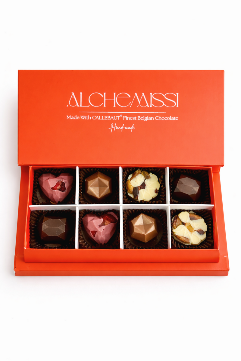 Özel Üretim Artisan Callebaut Belçika Çikolatası - 8'li